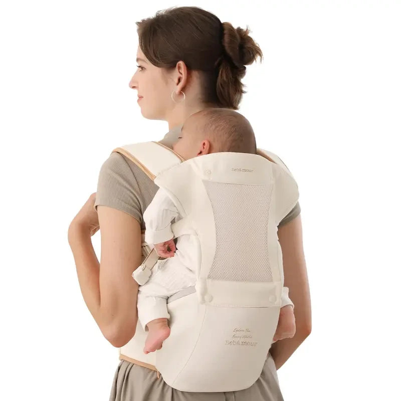 Bebamour Ergonomic Baby Carrier with Hip Seat, Hands-Free Support for Daily Walks - Tiny Adventures