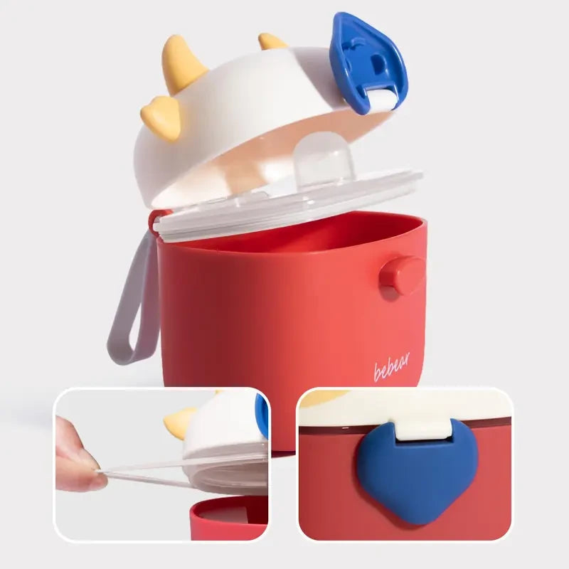 Bebamour Baby Formula Dispenser, Travel-Friendly Leak-Proof Container for Road Trips - Tiny Adventures