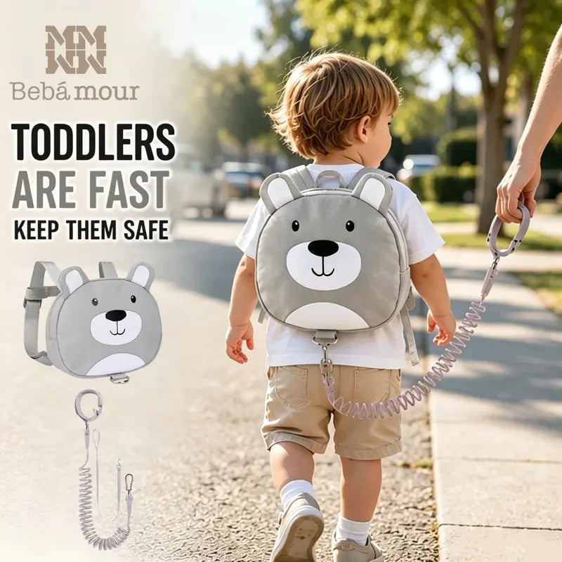 Toddler Backpack with Safety Leash, Cute Kids Harness Bag for Busy Outings & Mall Trips - Tiny Adventures